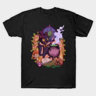 Witchcore - at the cauldron stands the witch cat T-Shirt